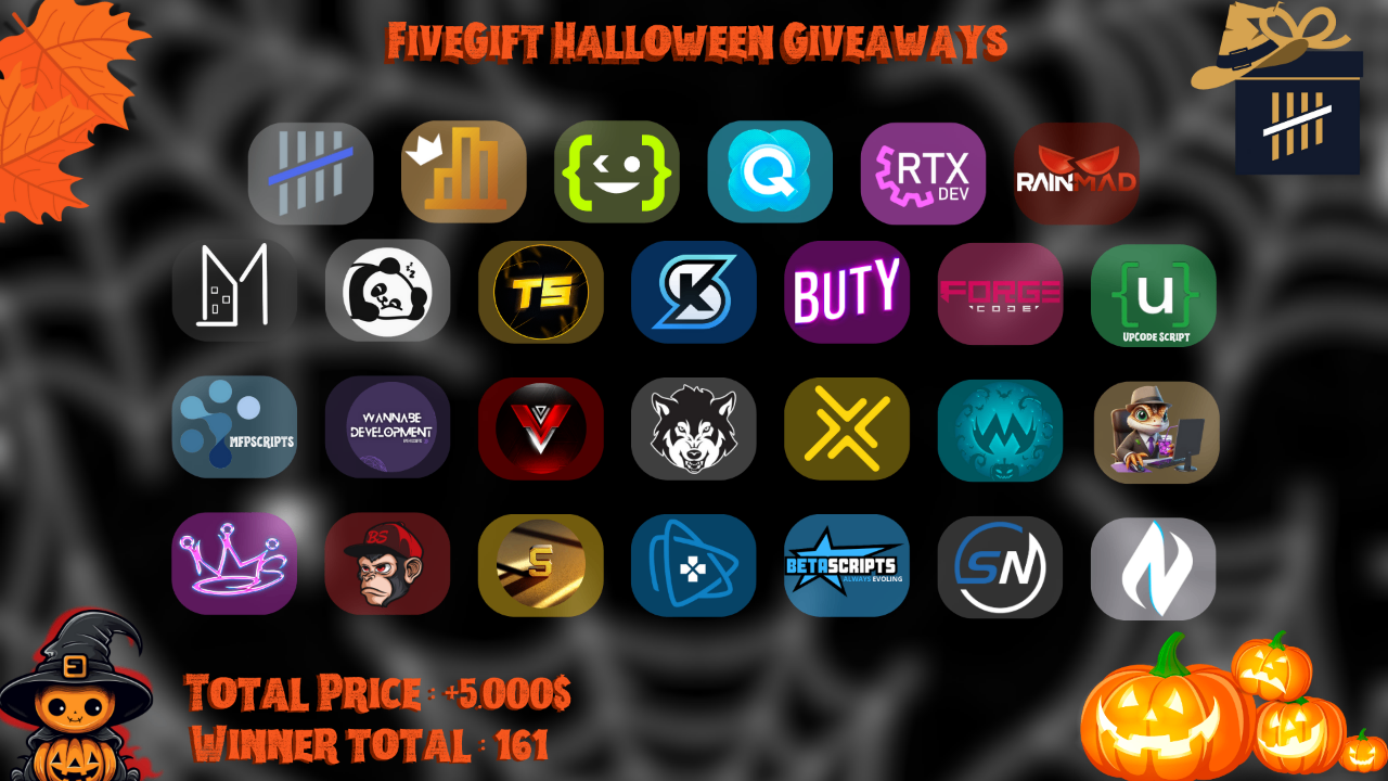 FiveGift Halloween Giveaways