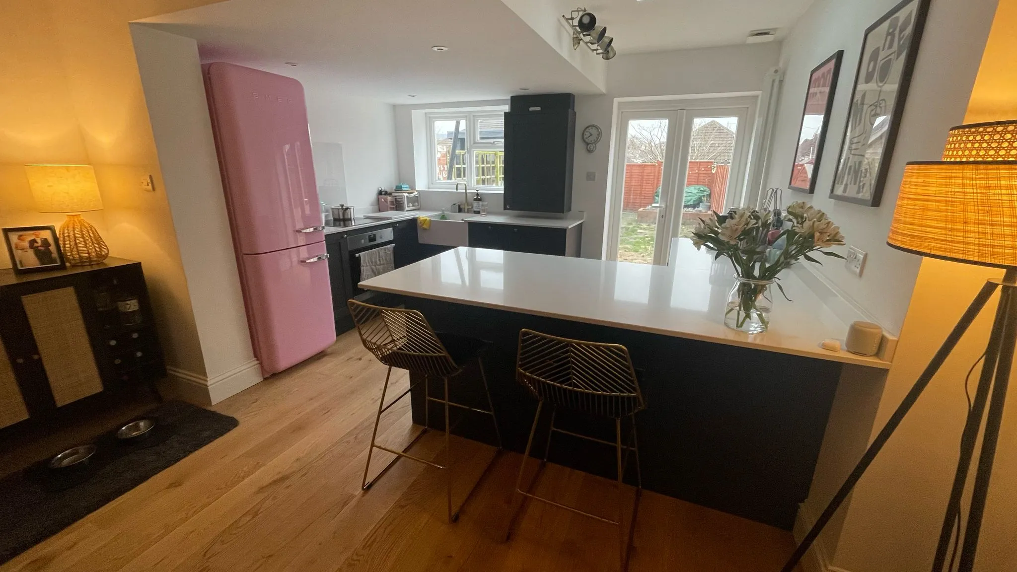 Bespoke kitchen installation by DP Carpentry & Building LTD in Hatherley, Gloucestershire, featuring a stylish island.
