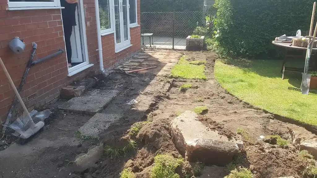 Site preparation and groundworks being carried out by Insight PS for a new garden project.