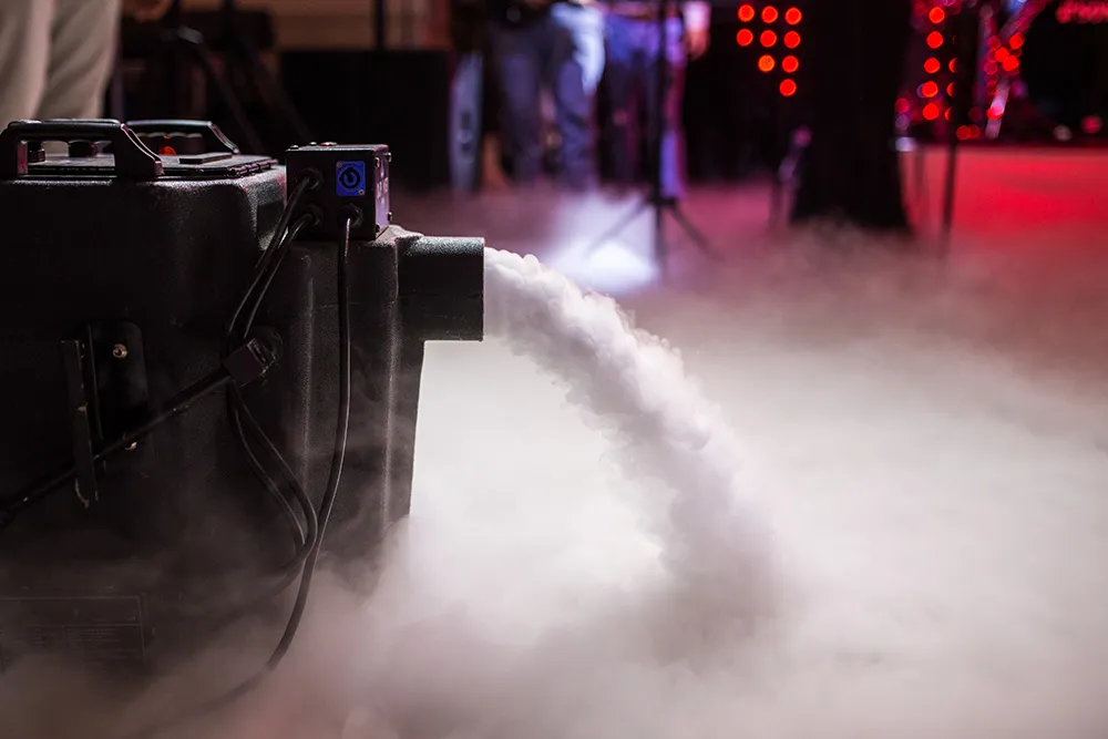 Dry ice machine creating a dancing on the clouds effect