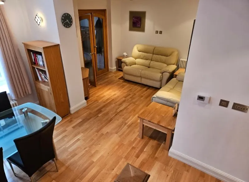 Clean and tidy living room, perfect for end-of-tenancy clearance or general house clearance services in Llandudno, Conwy.