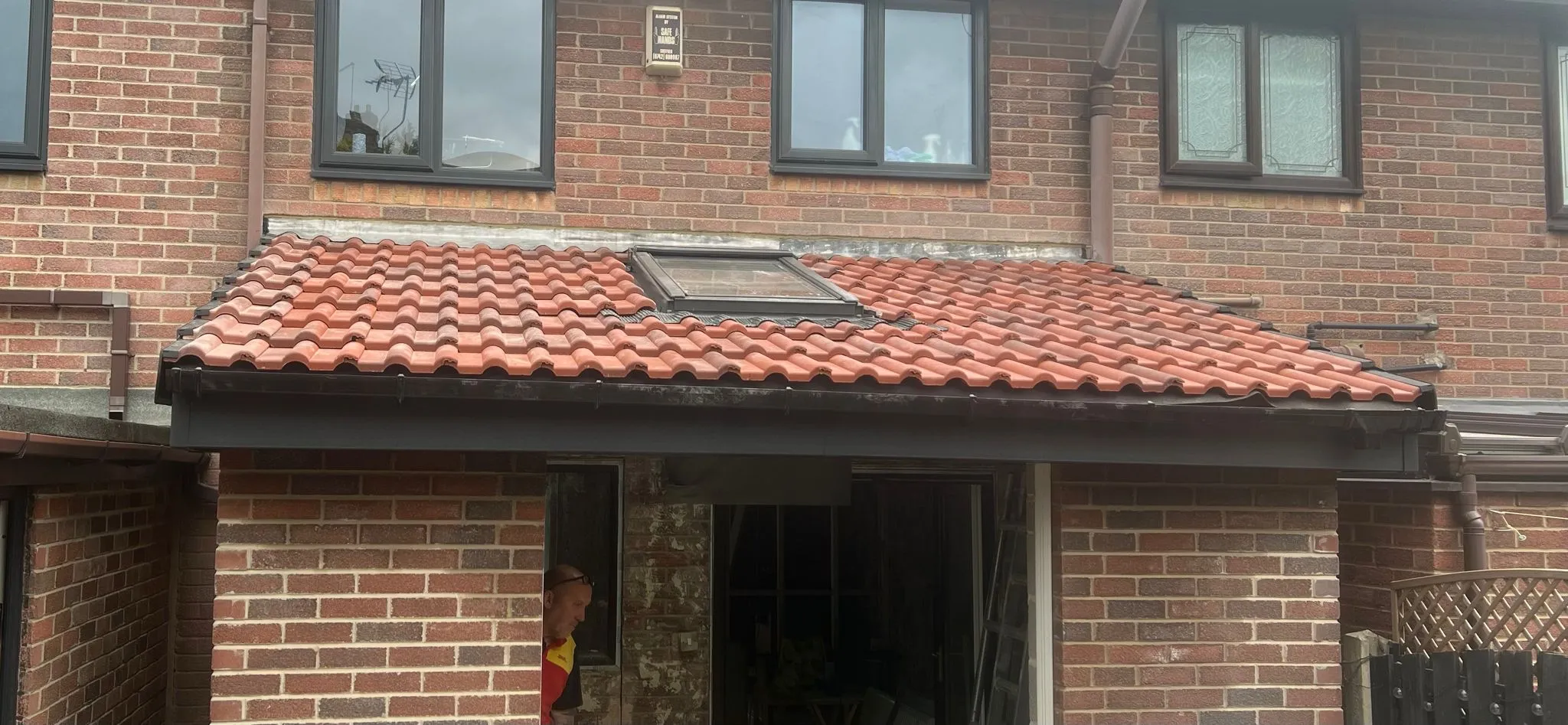 Newly installed tiled pitched roof with Velux window in Sheffield by Alliance Roofing Services