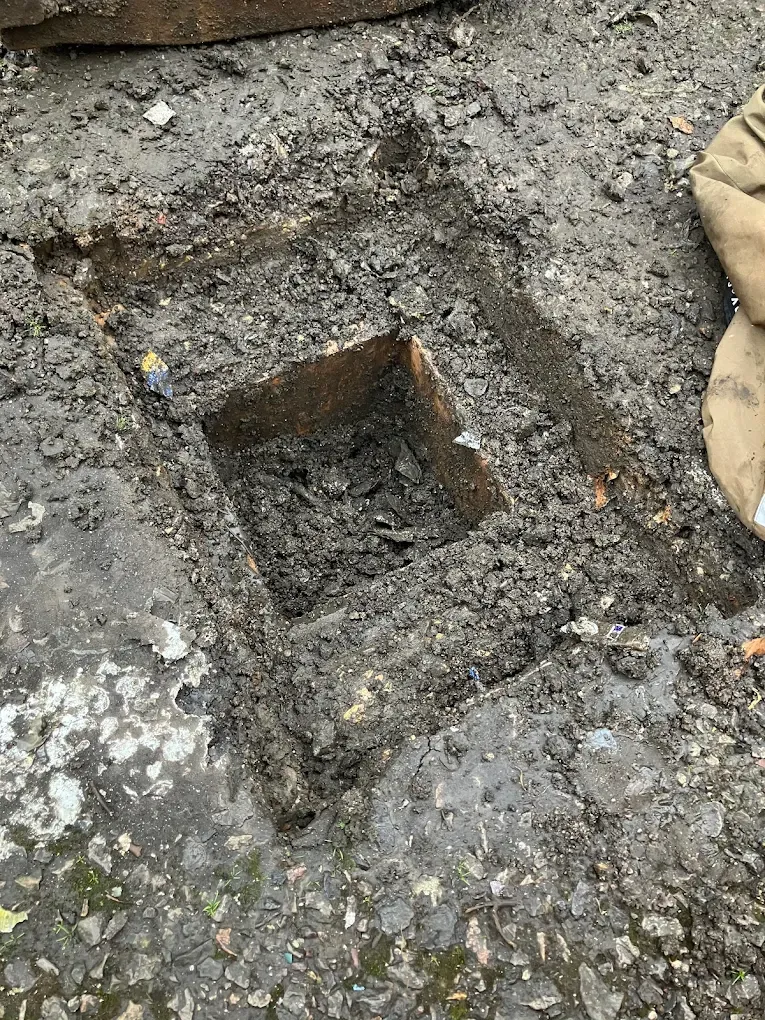 Access point to a blocked drain