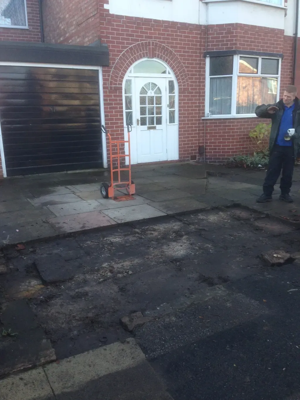 Groundwork excavation for a new driveway