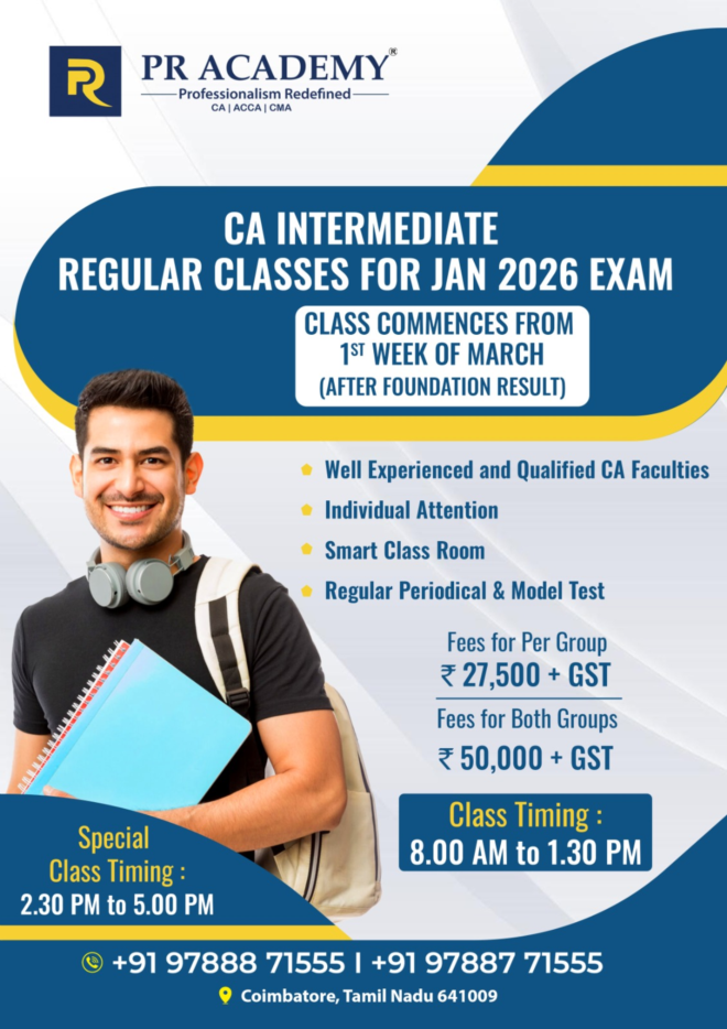 CA Intermediate class for Jan 2026 Exam