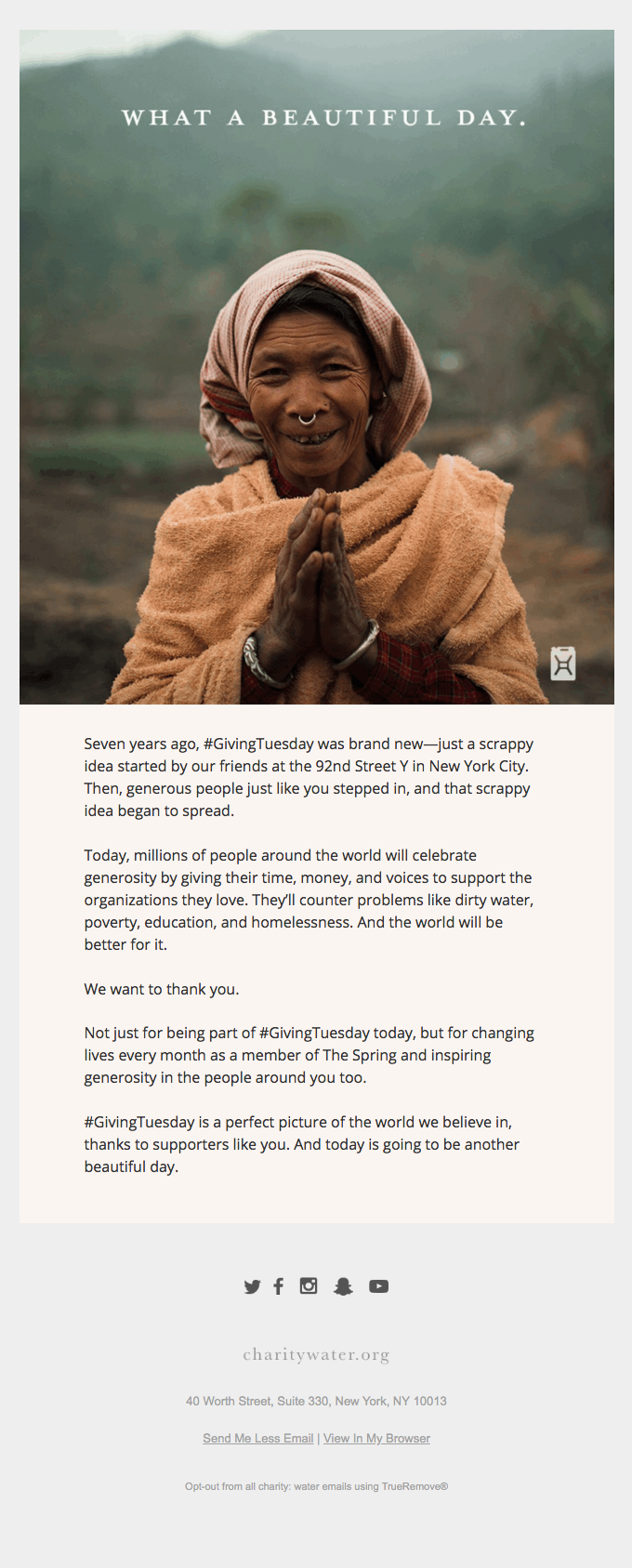 We Re Inspired By Your Generosity