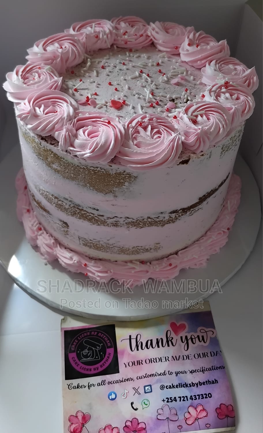 Semi naked banana cake 2