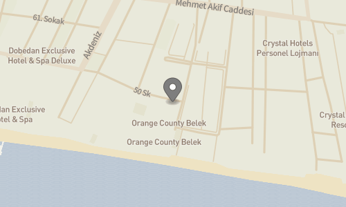 Lokation for Hotel Orange County Belek - vintersol