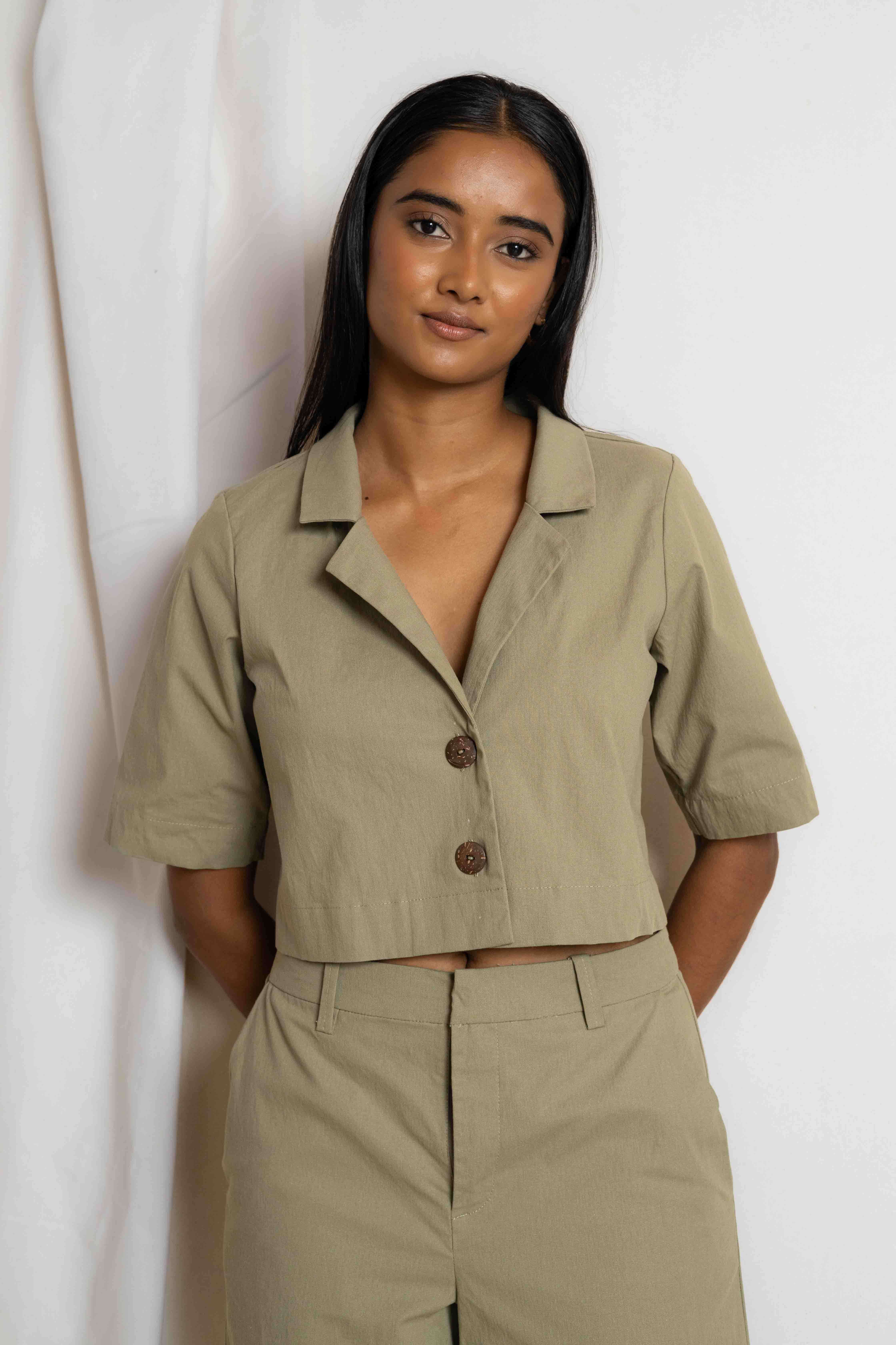 SIARA CROP JACKET SAGE