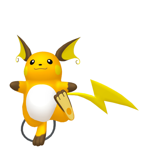 Raichu - Electric type Pokemon from Pokemon Platinum with stats, moves, and evolution data