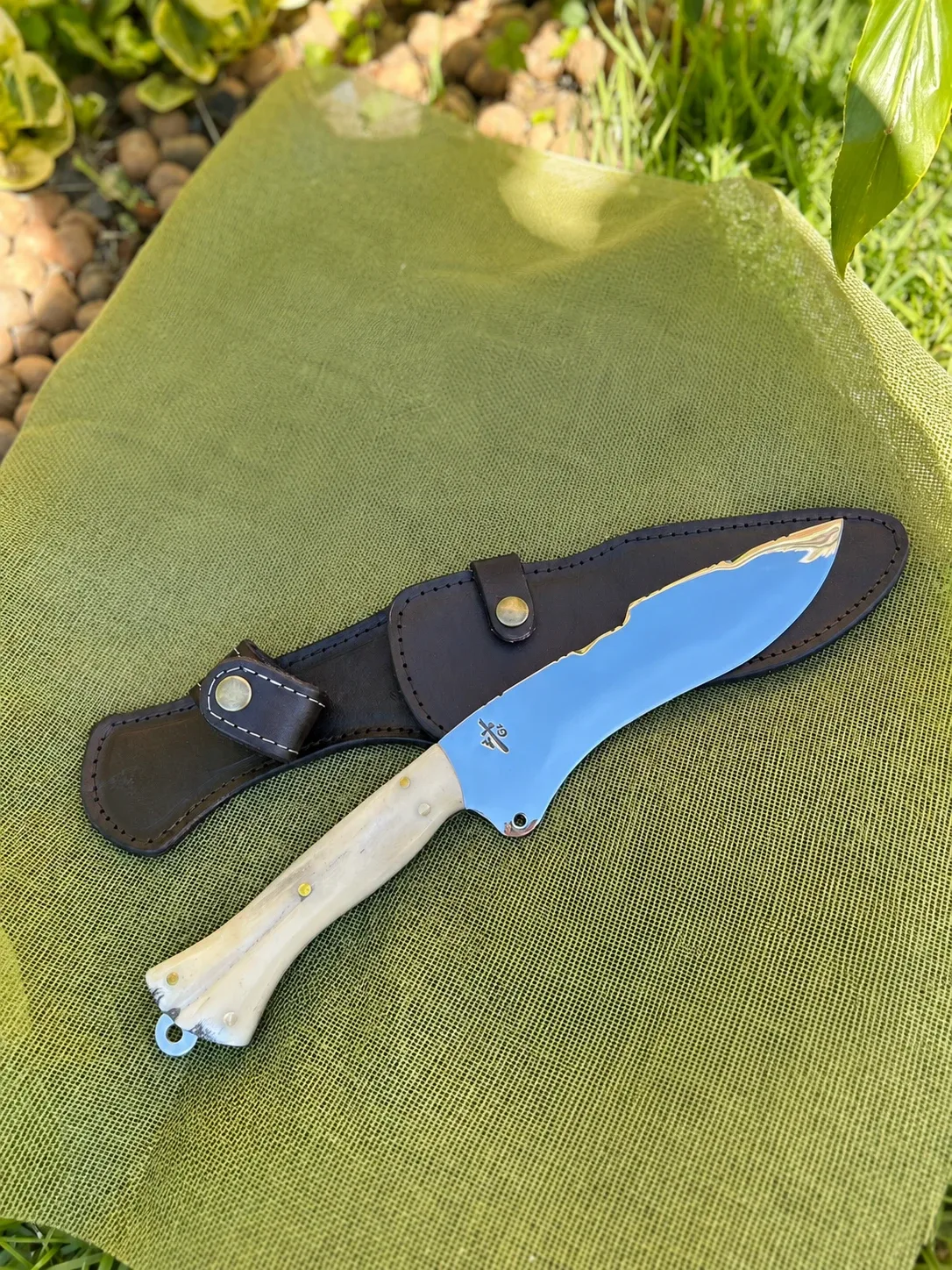 Cuchillo Artesanal Valgran - Linea Figther con Mango en Hueso