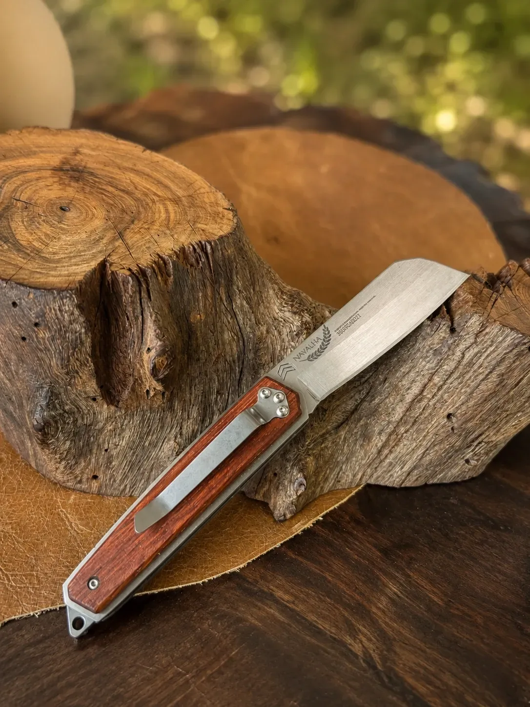 Navaja Cimo con Clip y Mango de Madera – Ref. NV59CLIP-MAD