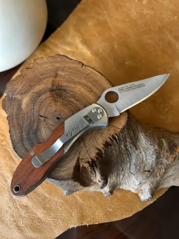 Navaja Cimo Heeler Mango en Madera con Clip - Ref. 9440/3-MAD