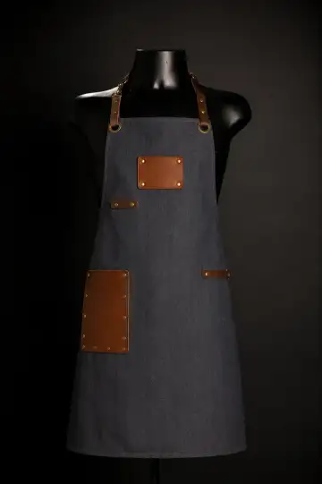Delantal en Tela Canva Azul Jeans
