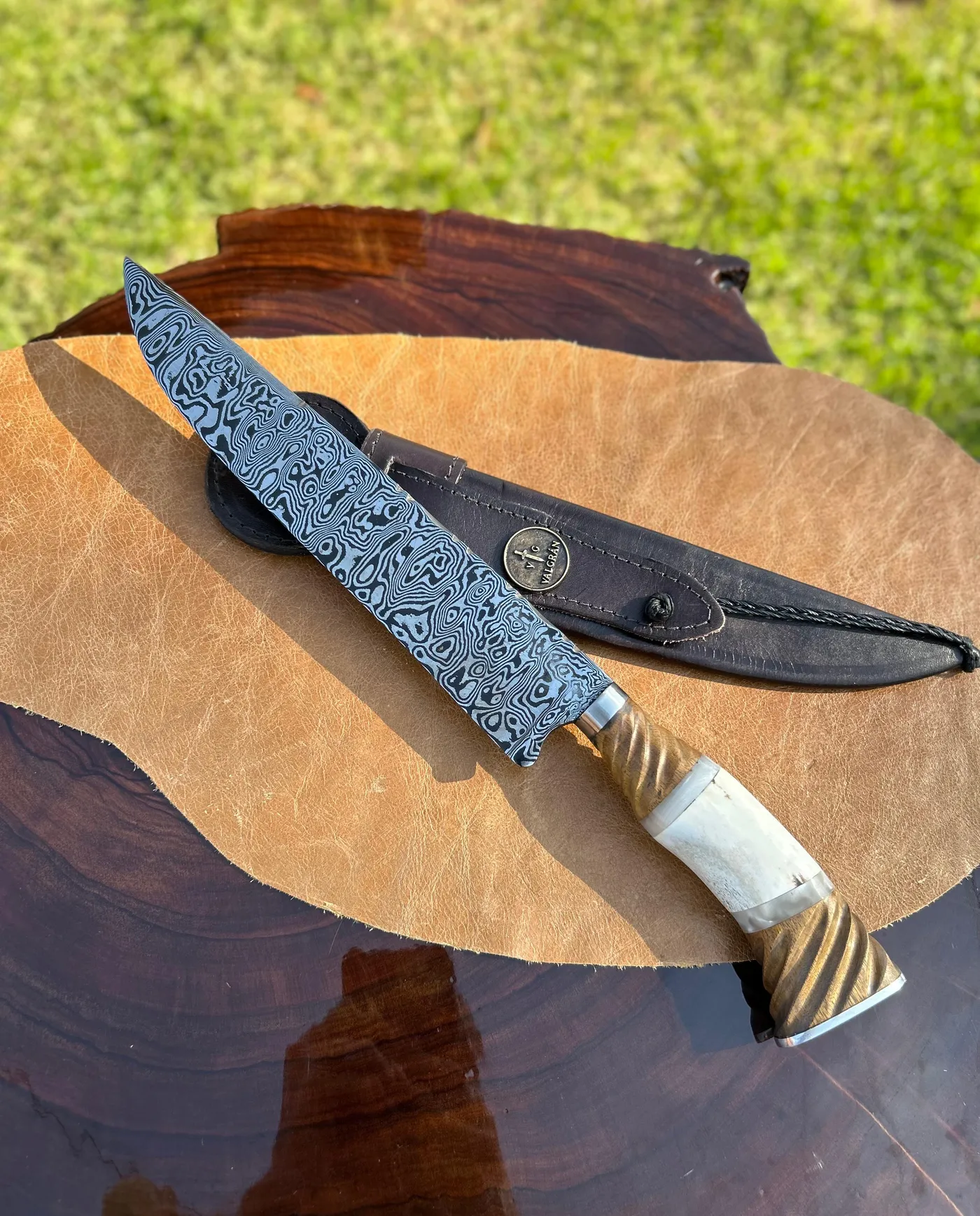 Cuchillo Artesanal Valgran - Damasco Laminada