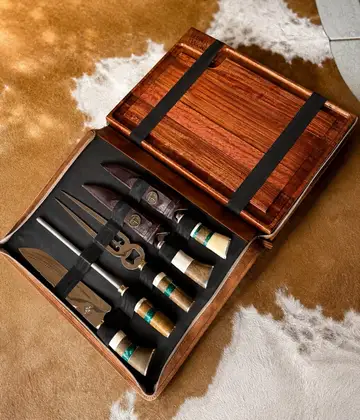 Estuche en Cuero para Cuchillos y Tabla 32x45 - Linea Dakota