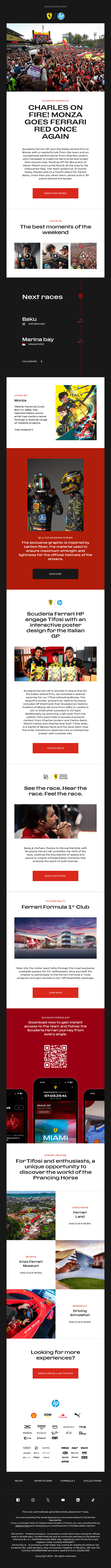 Charles On Fire Monza Goes Ferrari Red Once Again