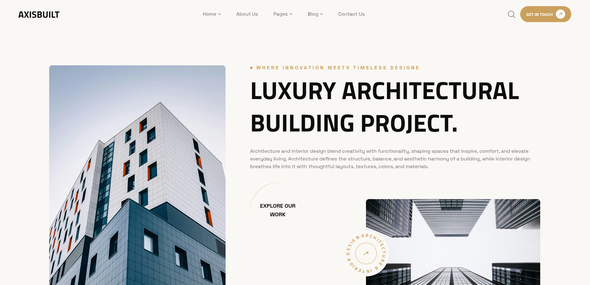 AxisBuilt Construction Company Website project screenshot 1