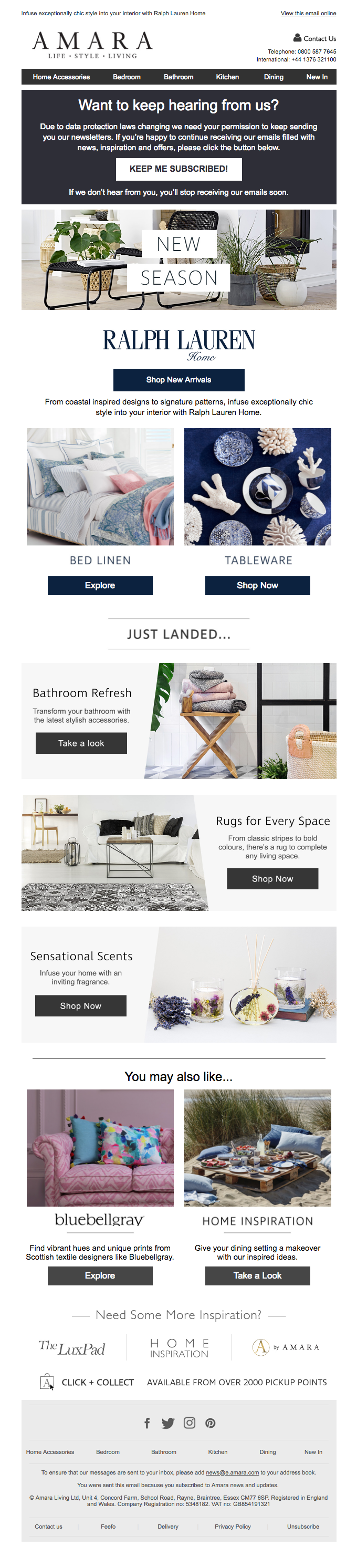Just In The Latest Collection From Ralph Lauren Home