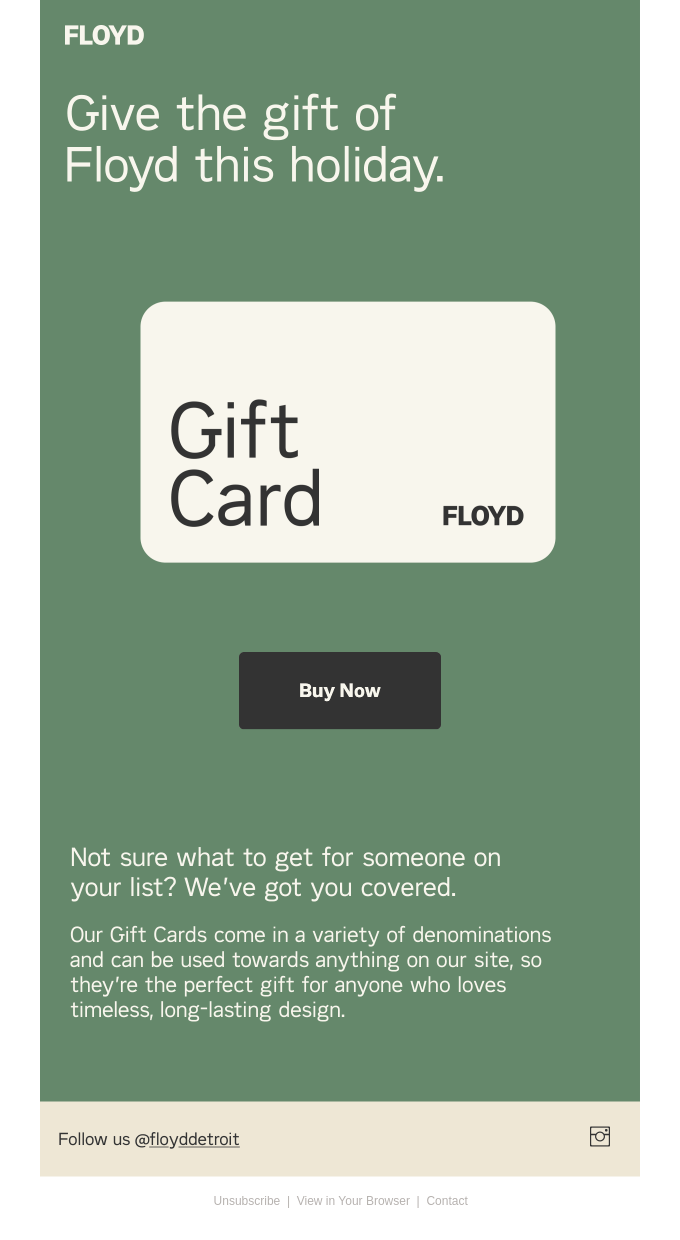 Give The Gift Of Floyd