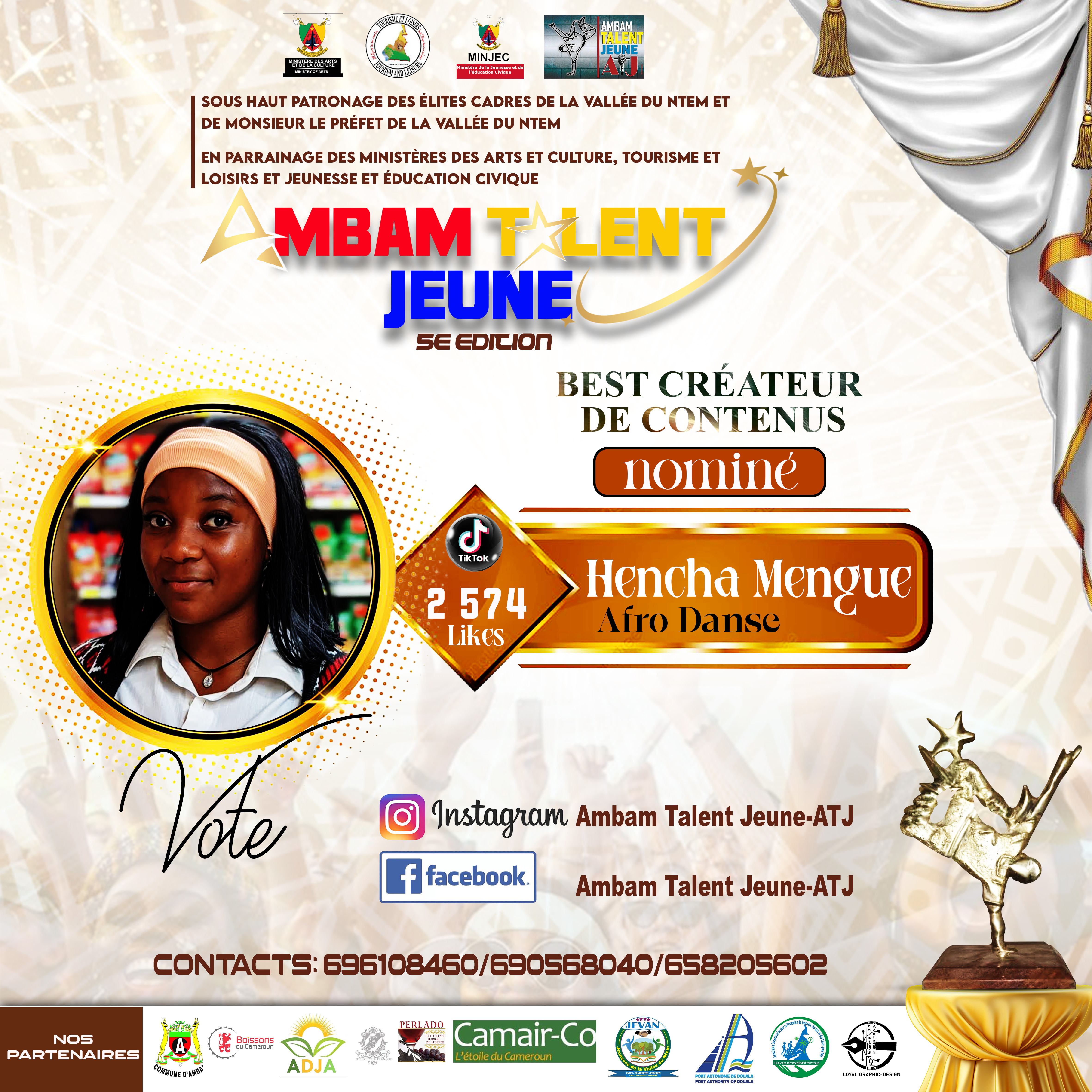 Hencha Mengue - Ambam Talent Jeune Awards | Votez maintenant
