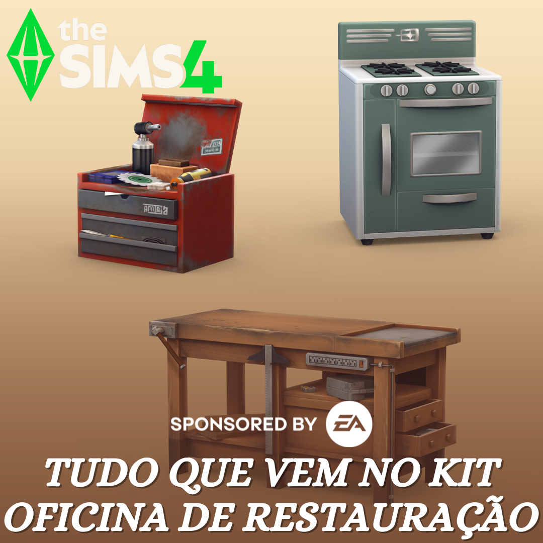 🛠️ TUDO QUE VEM NO KIT OFICINA DE RESTAURAÇÃO | THE SIMS 4