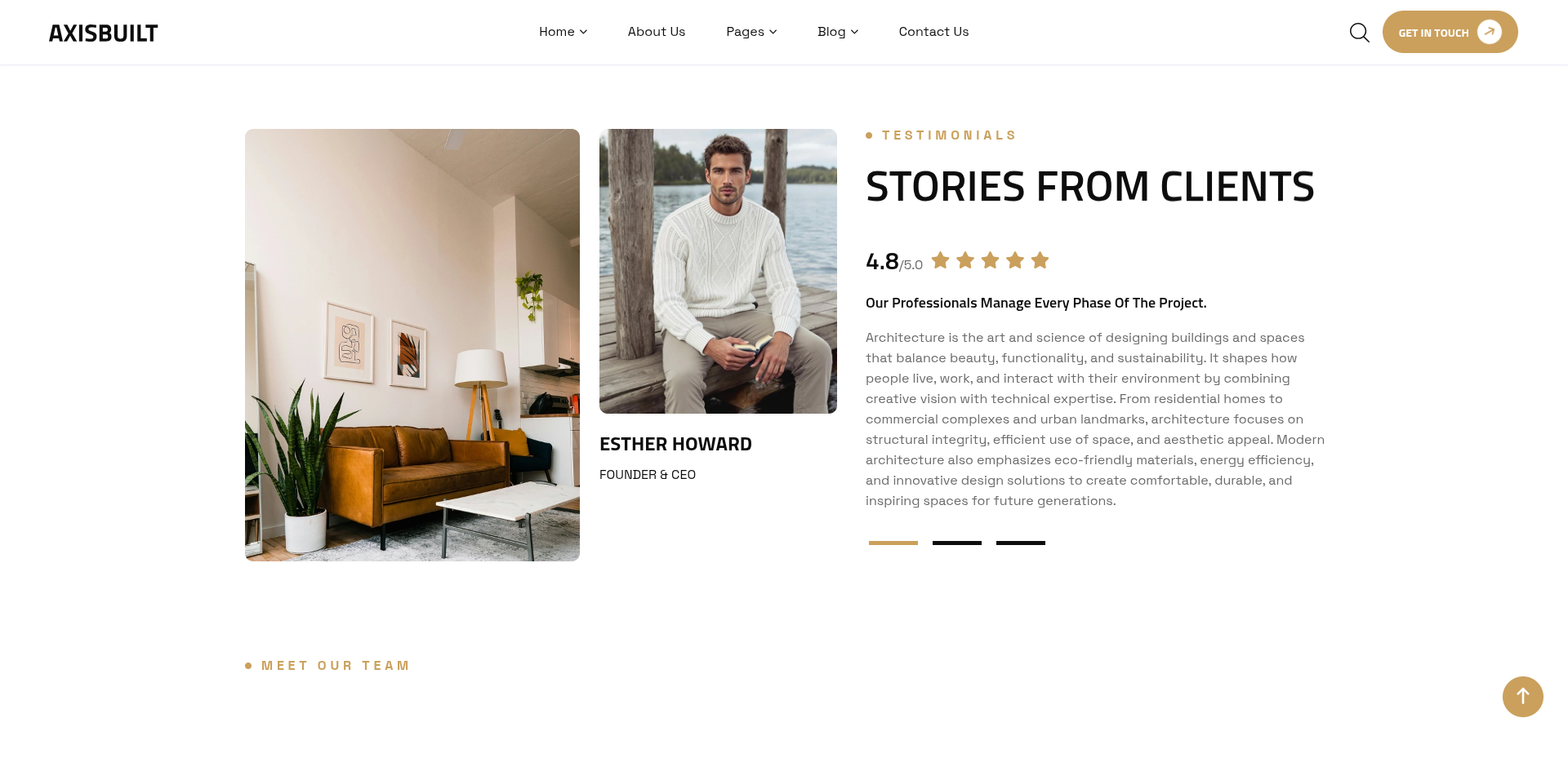 AxisBuilt Construction Company Website project screenshot 4