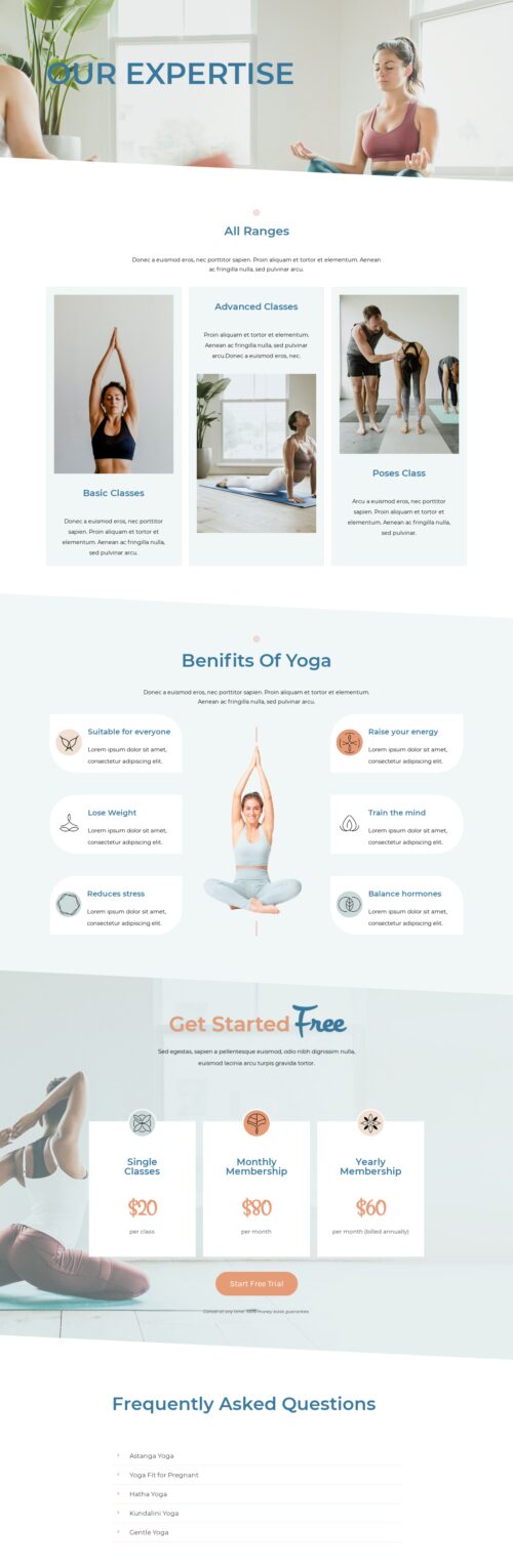 yoga studio-Services