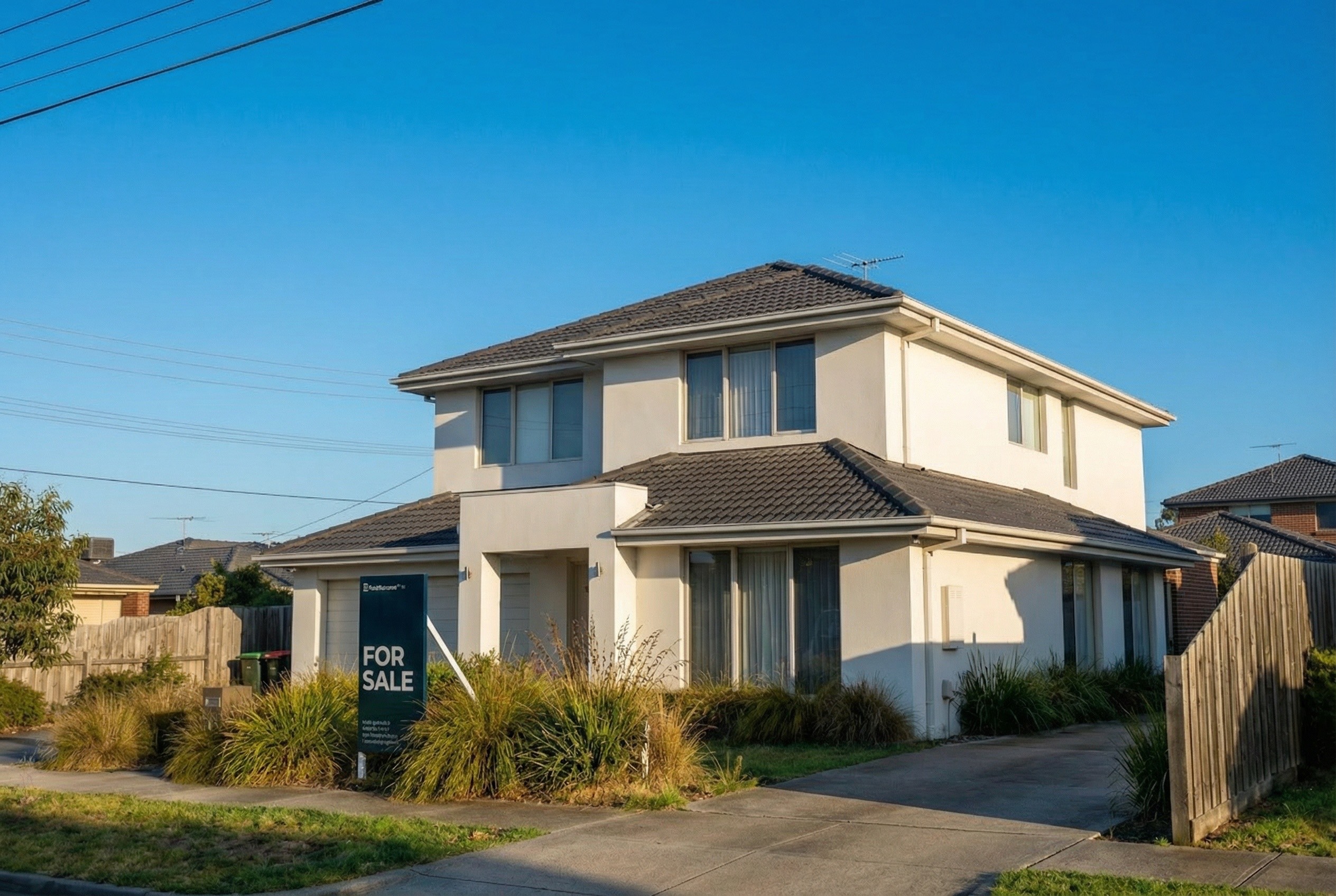 Property exterior with blue sky replacement