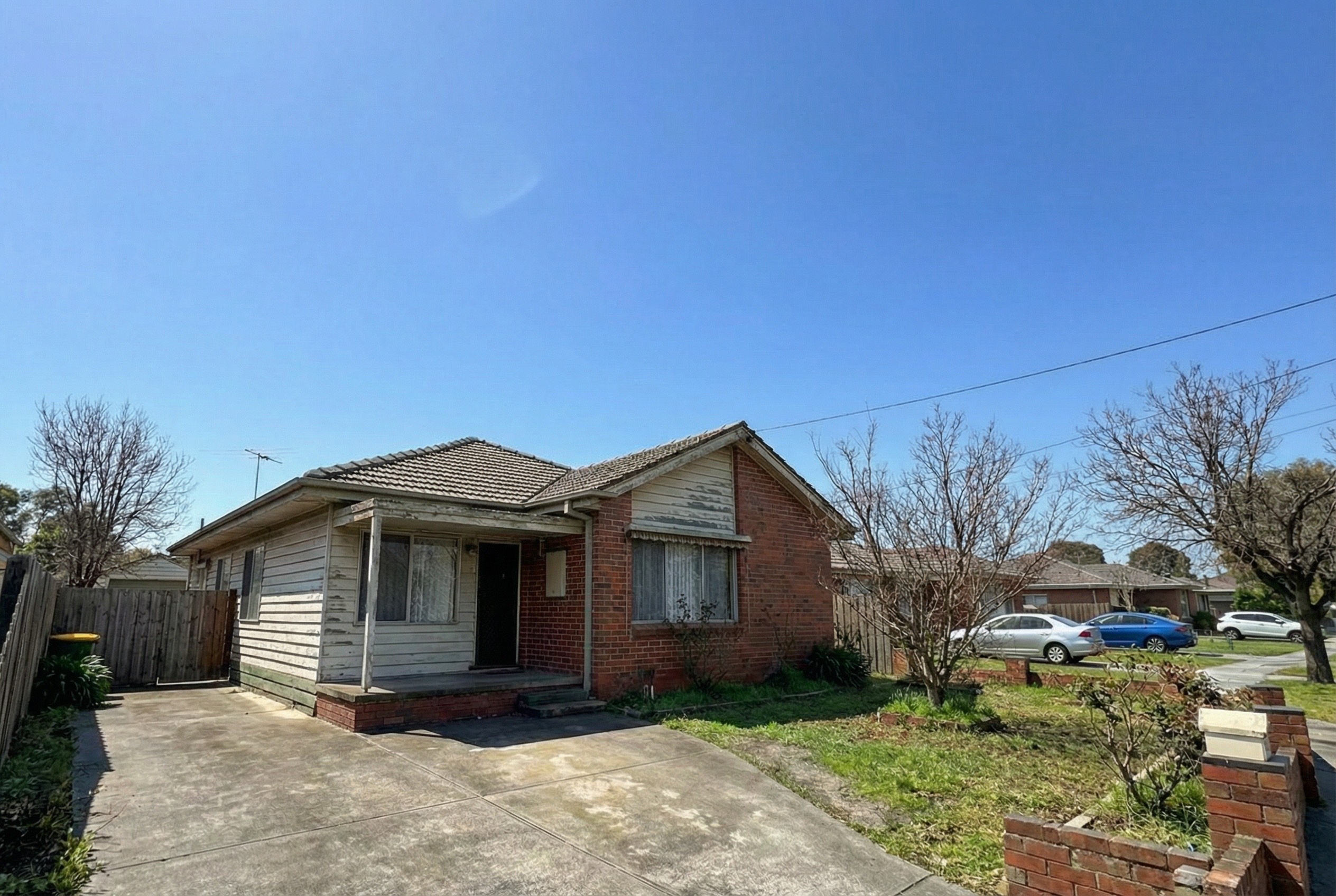 House facade with blue sky