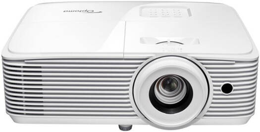 Optoma EH401 Compact Full HD Projector, 4000 Lumens Brightness, DLP 1080p Resolution, Built-in Speaker, Up To 15000 Hours Lamp Life, 1.1m-10m Projector Distance, White | EH401