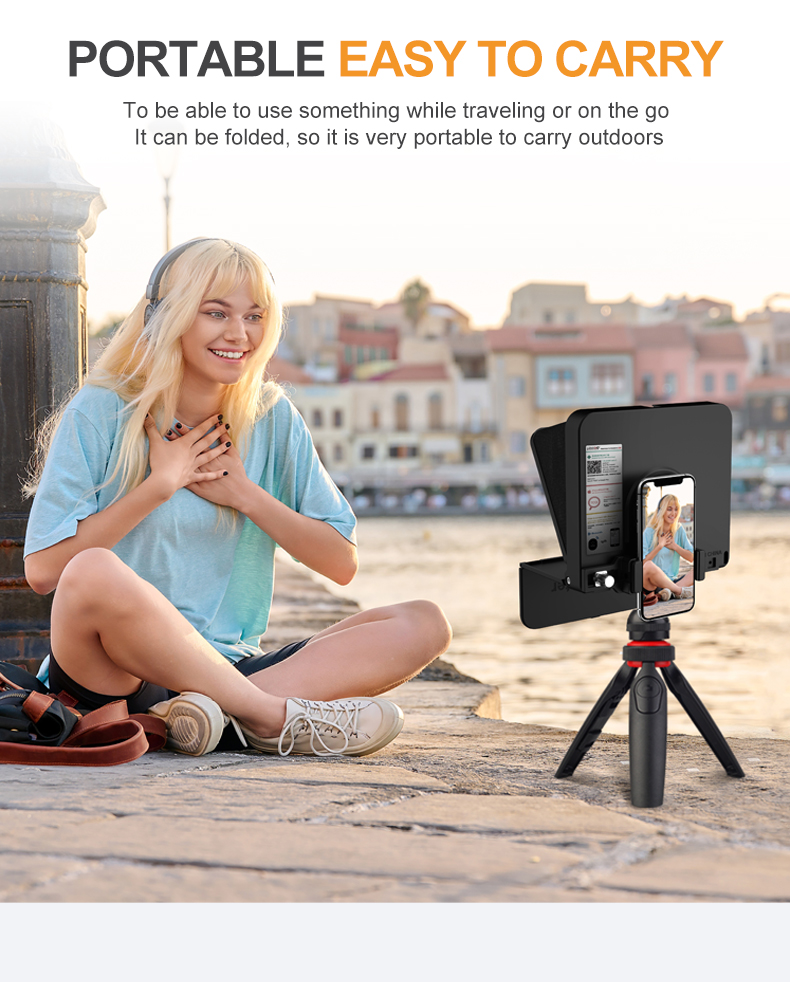 LENSGO TC7 Portable Teleprompter for Smartphones, Tablets & Cameras