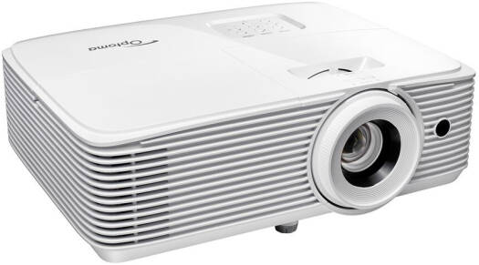 Optoma EH401 Compact Full HD Projector, 4000 Lumens Brightness, DLP 1080p Resolution, Built-in Speaker, Up To 15000 Hours Lamp Life, 1.1m-10m Projector Distance, White | EH401