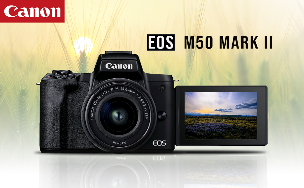 Canon EOS M50 Mark II Mirrorless Digital Camera with 15-45mm Lens