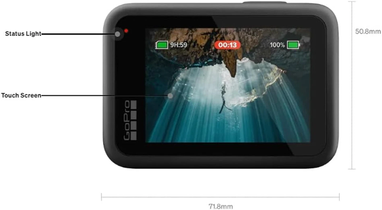 GoPro HERO13 Black Action Video Camera, 5.3K60 Video, 27MP Photos, Waterproof