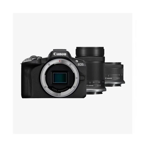 Canon EOS R50 Dual Lens-RF-S 18-45mm f/4.5-6.3 IS STM + RF-S 55-210mm f/5-7.1 IS STM