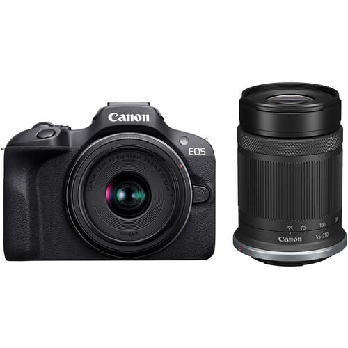 Canon EOS R100 Dual Lens: RF-S 18-45mm f/4.5-6.3 IS STM + RF-S 55-210mm f/5-7.1 IS STM