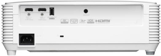 Optoma EH401 Compact Full HD Projector, 4000 Lumens Brightness, DLP 1080p Resolution, Built-in Speaker, Up To 15000 Hours Lamp Life, 1.1m-10m Projector Distance, White | EH401