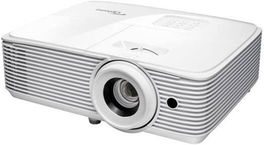 Optoma EH401 Compact Full HD Projector, 4000 Lumens Brightness, DLP 1080p Resolution, Built-in Speaker, Up To 15000 Hours Lamp Life, 1.1m-10m Projector Distance, White | EH401
