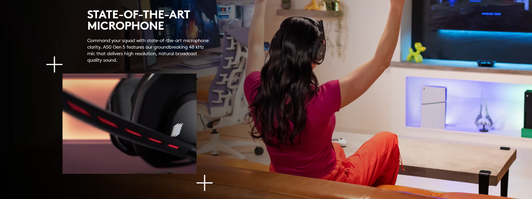 Logitech Astro A50 LIGHTSPEED Wireless Gaming Headset + Base Station (Gen 5), PRO-G GRAPHENE, Switch Between 3 Systems, USB-C to Xbox, PS5, PC/Mac or 