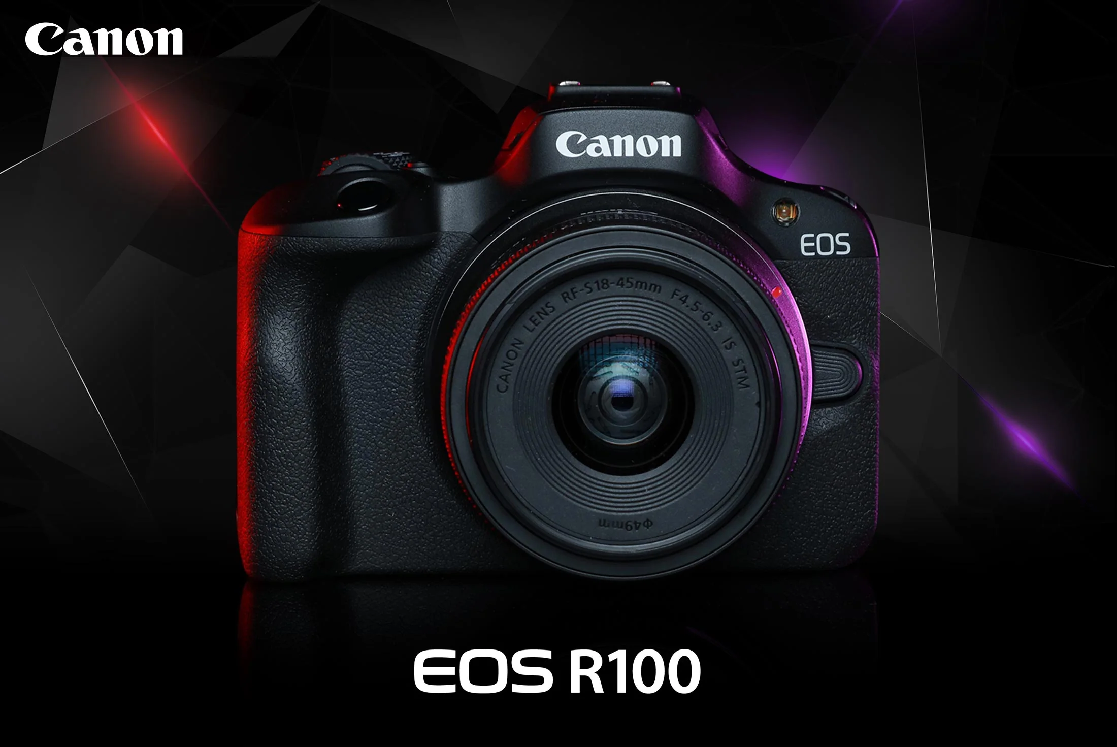 Canon EOS R100 Single Lens-RF-S 18-45mm f/4.5-6.3 IS STM lens
