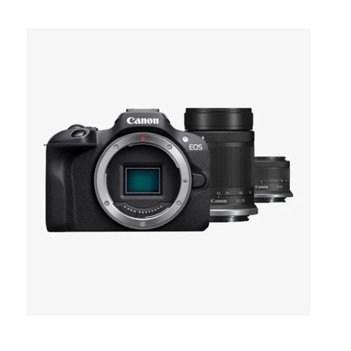 Canon EOS R100 Dual Lens: RF-S 18-45mm f/4.5-6.3 IS STM + RF-S 55-210mm f/5-7.1 IS STM