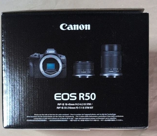 Canon EOS R50 Dual Lens-RF-S 18-45mm f/4.5-6.3 IS STM + RF-S 55-210mm f/5-7.1 IS STM
