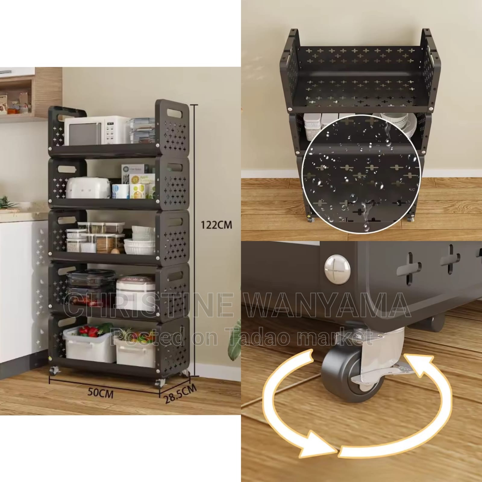 *Kitchen Basket Household Storage Rack 2