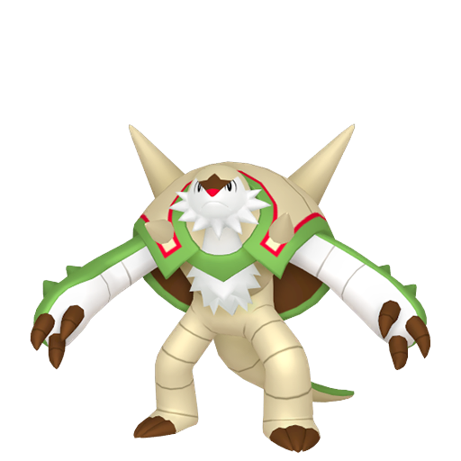 Chesnaught - Grass/Fighting type Pokemon from Pokemon X and Y with stats, moves, and evolution data
