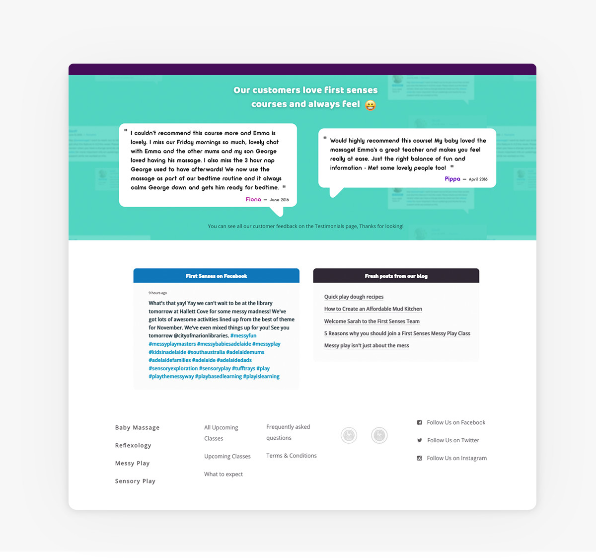 first senses case study upcoming classes screenshot