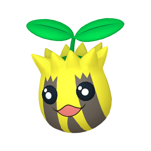 Sunkern - Grass type Pokemon from Pokemon HeartGold and SoulSilver with stats, moves, and evolution data