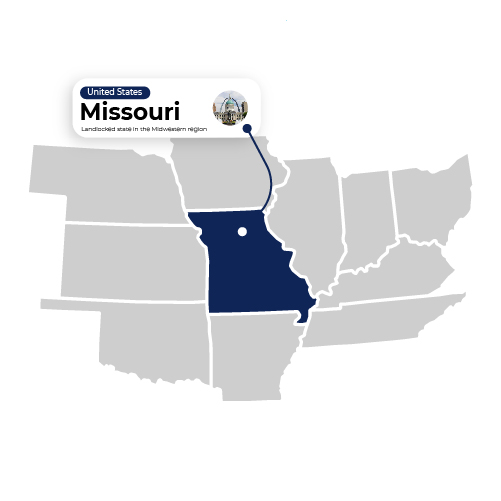 Map Illustration of Missouri