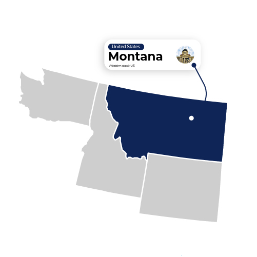 Map Illustration of Montana