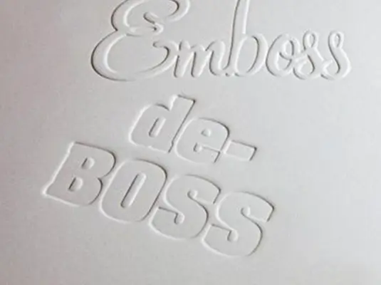 Embossing and Debossing